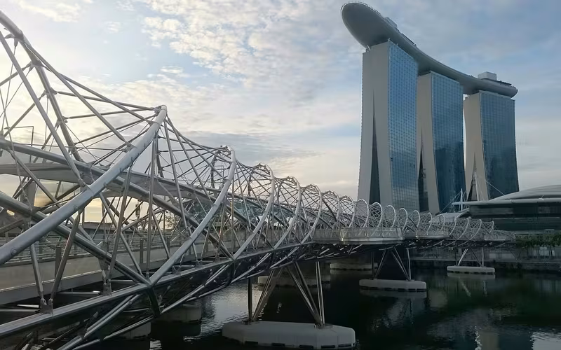 Marina Bay Sands and the Helix Bridge