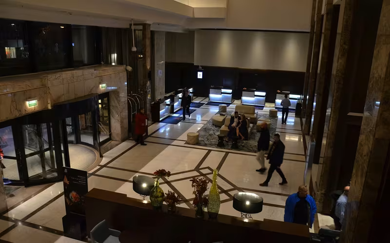 Lobby of the hotel in 2018
